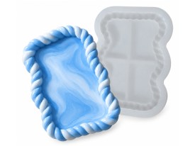 Molde silicona bandeja rectangular trenzada